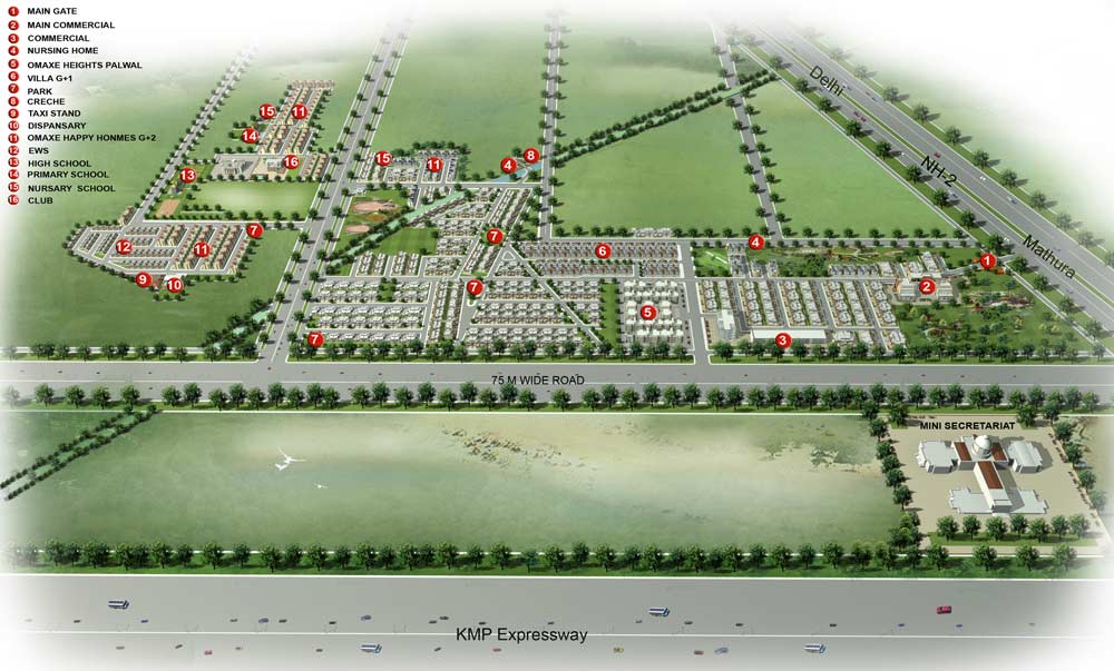 157 Sq. Yards Premium Plot for Sale in Omaxe City Sector 97 Faridabad