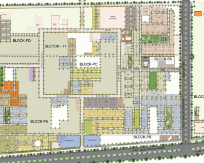 BPTP-Parklands-Plot-Faridabad-Map-Sector-77
