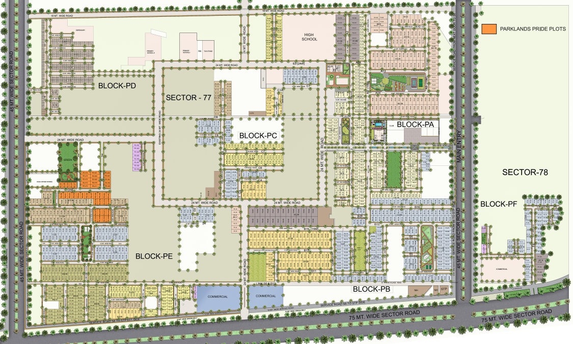 BPTP Parklands Pride Plots Sector 77 Faridabad – Premium Plot For Sale